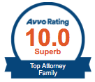 Avvo Rating - 10.0, Superb. Top Attorney, family